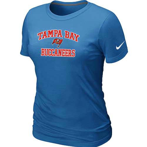Cheap Women Tampa Bay Buccaneers Heart & Soul L.blue T-Shirt