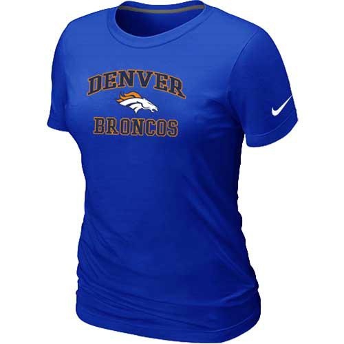 Cheap Women Danver Broncos Heart & Soul Blue T-Shirt