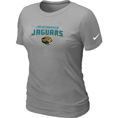 Cheap Women Jacksonville Jaguars Heart & Soul L.Grey T-Shirt