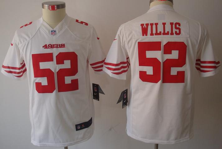 Kids Nike San Francisco 49ers #52 Patrick Willis White Game LIMITED NFL Jerseys Cheap