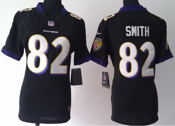 Cheap Women Nike Baltimore Ravens 82 Torrey Smith Black NFL Jerseys