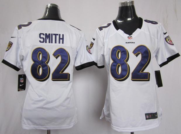 Cheap Women Nike Baltimore Ravens 82 Torrey Smith White NFL Jerseys