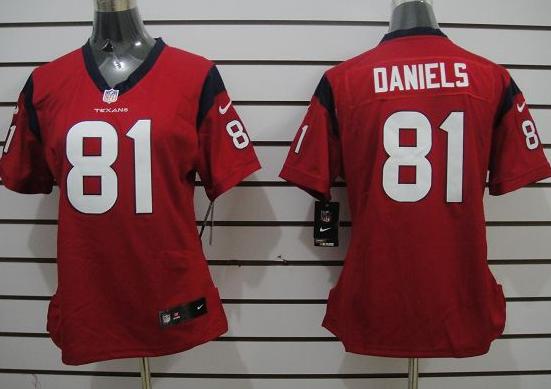Cheap Women Nike Houston Texans #81 Owen Daniels Red NFL Jerseys