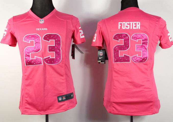 Cheap Women Nike Houston Texans #23 Arian Foster Pink NFL Jersey