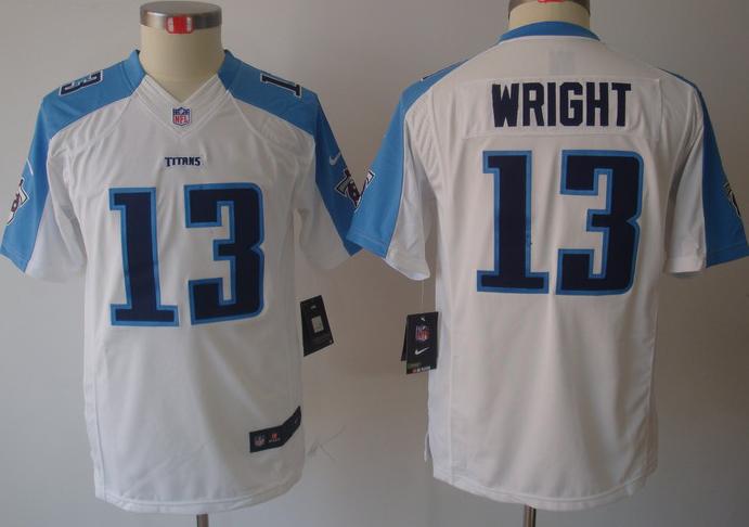 Kids Nike Tennessee Titans 13# Kendall Wright White Game LIMITED NFL Jerseys Cheap