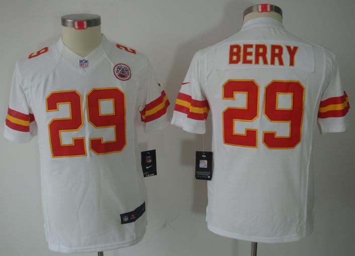 Kids Nike Kansas City Chiefs 29# Eric Berry White Game LIMITED NFL Jerseys Cheap