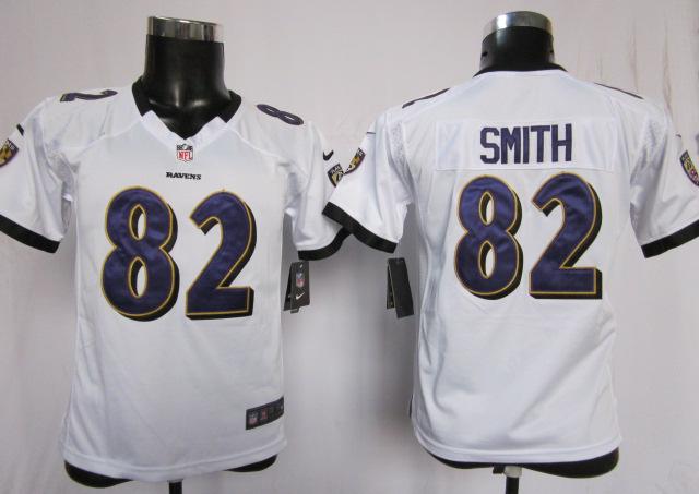 Kids Nike Baltimore Ravens 82 Torrey Smith White NFL Jerseys Cheap