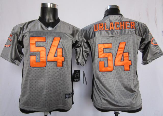Kids Nike Chicago Bears 54 Brian Urlacher Grey Shadow NFL Jerseys Cheap