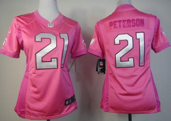 Cheap Women Nike Arizona Cardinals 21# Patrick Peterson Pink Love's NFL Jersey
