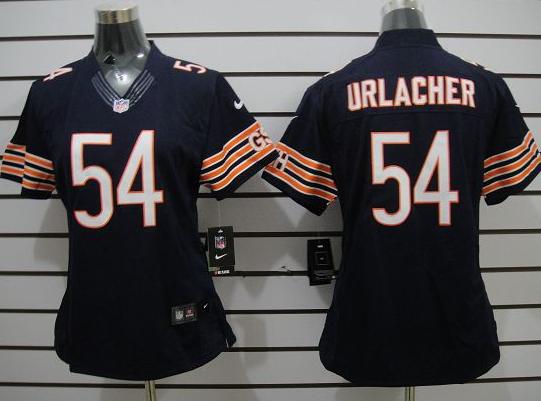 Cheap Women Nike Chicago Bears 54 Brian Urlacher Blue Game LIMITED NFL Jerseys