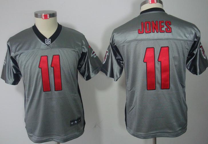 Kids Nike Atlanta Falcons #11 Julio Jones Grey Shadow NFL Jerseys Cheap