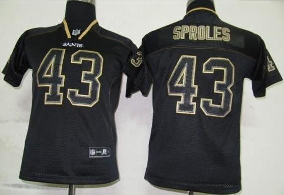 Kids Nike New Orleans Saints 43 Darren Sproles Lights Out Black NFL Jerseys Cheap