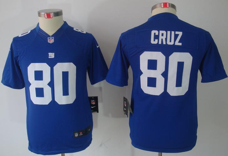Kids Nike New York Giants #80 Victor Cruz Blue Game LIMITED NFL Jerseys Cheap