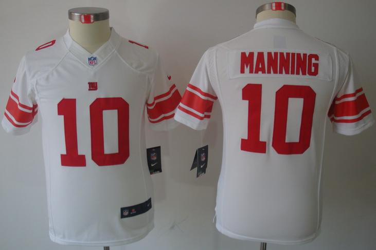 Kids Nike New New York Giants #10 Eli Manning White Game LIMITED NFL Jerseys Cheap