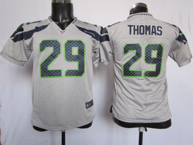 Kids Nike Seattle Seahawks 29# Earl Thomas Grey NFL Jerseys Cheap