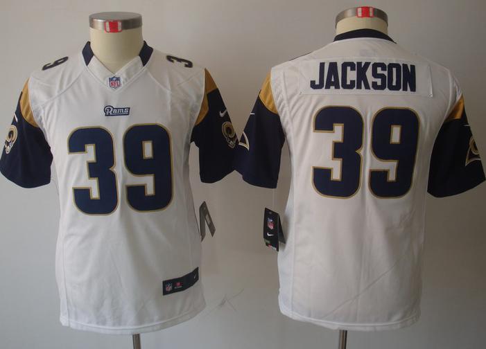 Kids Nike St. Louis Rams 39# Steven Jackson White Game LIMITED NFL Jerseys Cheap