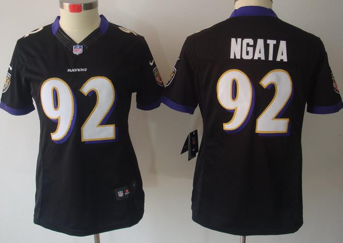Cheap Women Nike Baltimore Ravens #92 Haloti Ngata Black Game LIMITED NFL Jerseys
