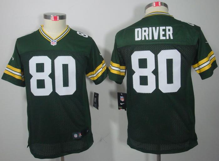 Kids Nike Green Bay Packers #80 Donald Driver Green Game LIMITED NFL Jerseys Cheap