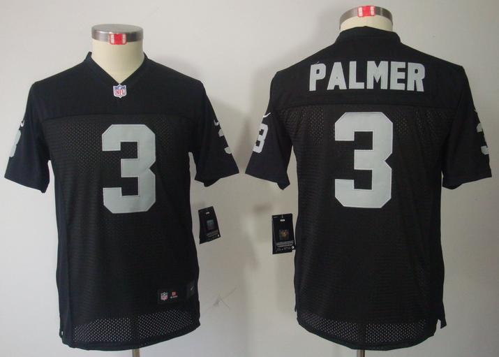 Kids Nike Oakland Raiders #3 Carson Palmer Black Game LIMITED NFL Jerseys Cheap