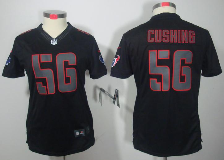 Cheap Women Nike Houston Texans 56 Brian Cushing Black Impact Game LIMITED NFL Jerseys