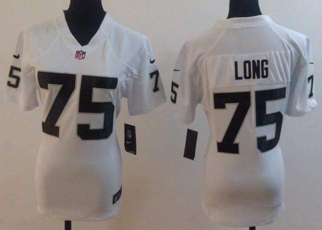 Cheap Women Nike Oakland Raiders 75 Howie Long White NFL Jerseys