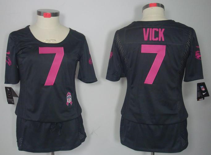 Cheap Women Nike Philadelphia Eagles #7 Michael Vick Grey Breast Cancer Awareness NFL Jersey