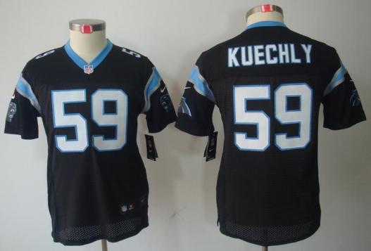 Kids Nike Carolina Panthers 59 Kuechly Black Game LIMITED NFL Jerseys Cheap