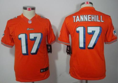 Kids Nike Miami Dolphins 17# Ryan Tannehill Orange Game LIMITED NFL Jerseys Cheap