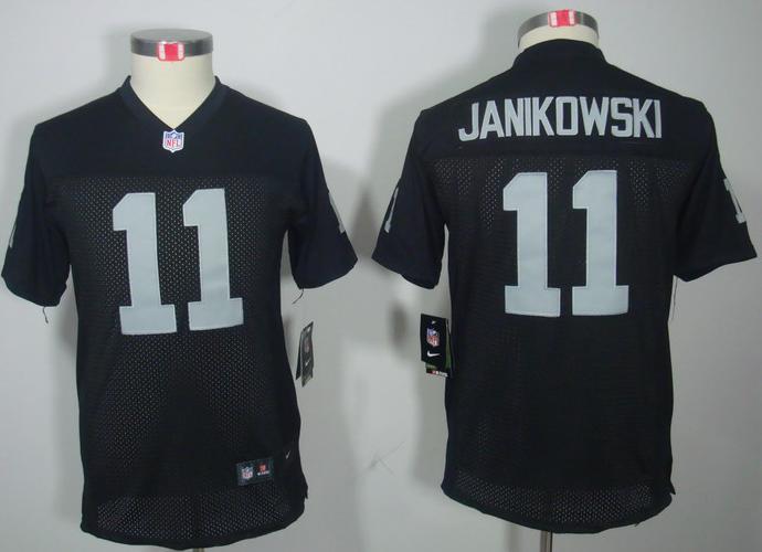 Kids Nike Oakland Raiders #11 Sebastian Janikowski Black Game LIMITED NFL Jerseys Cheap