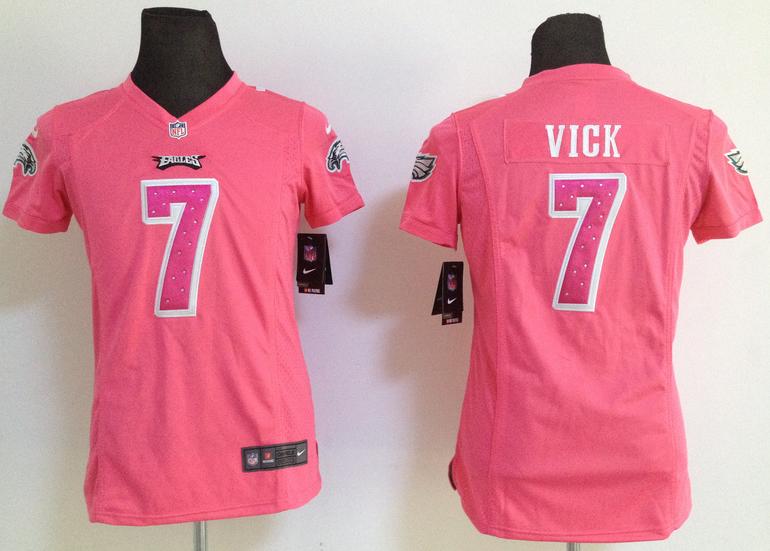 Cheap Women Nike Philadelphia Eagles #7 Michael Vick Pink NFL Jerseys