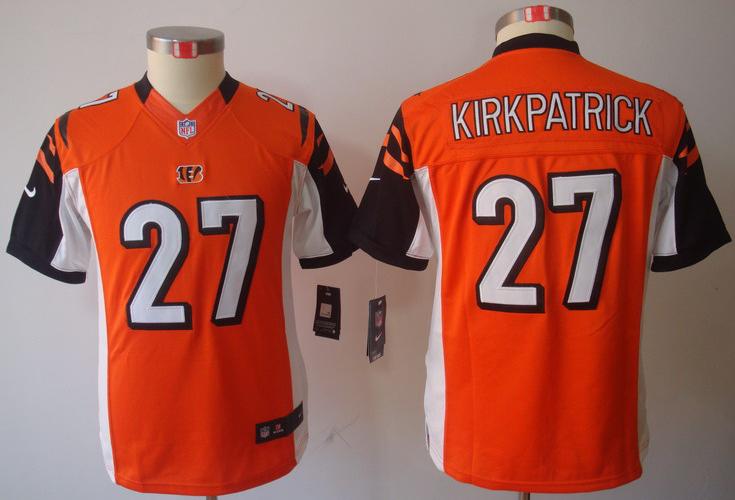 Kids Nike Cincinnati Bengals 27# Dre Kirkpatrick Orange Game LIMITED NFL Jerseys Cheap