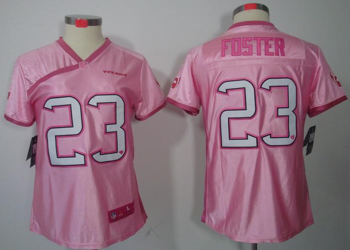 Cheap Women Nike Houston Texans 23# Arian Foster Pink Love's NFL Jerseys