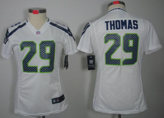 Cheap Women Nike Seattle Seahawks 29# Earl Thomas White Game LIMITED NFL Jerseys