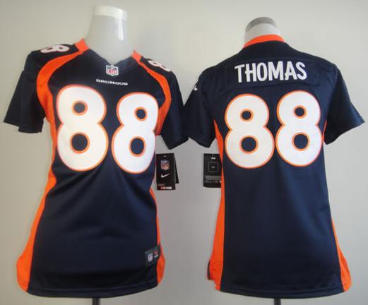 Cheap Women Nike Denver Broncos 88# Demaryius Thomas Blue NFL Jerseys