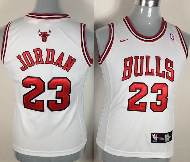 Cheap Women Chicago Bulls 23 Michael Jordan White NBA Jerseys