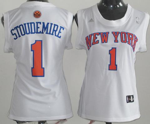 Cheap Women New York Knicks 1 STOUDEMIRE White NBA Jerseys