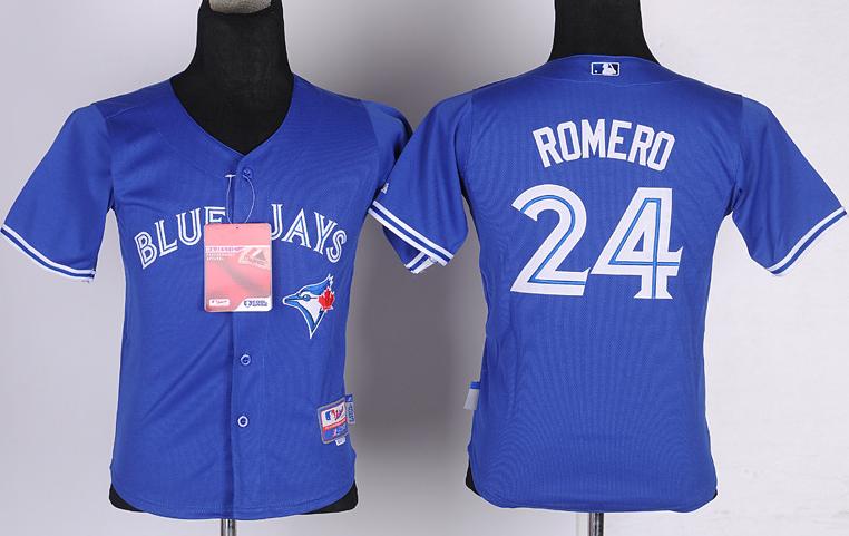 Kids Toronto Blue Jays 24# Romero Blue 2012 MLB Jerseys Cheap