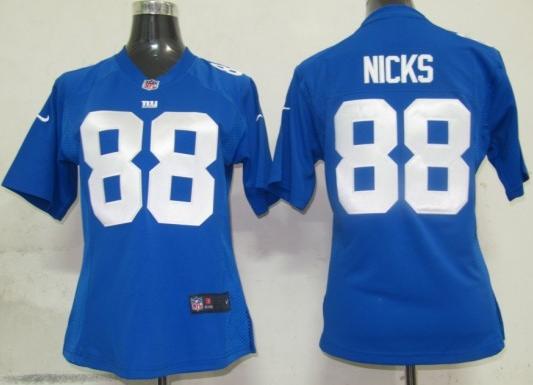 Cheap Women Nike New York Giants 88 Nicks Blue Nike NFL Jerseys