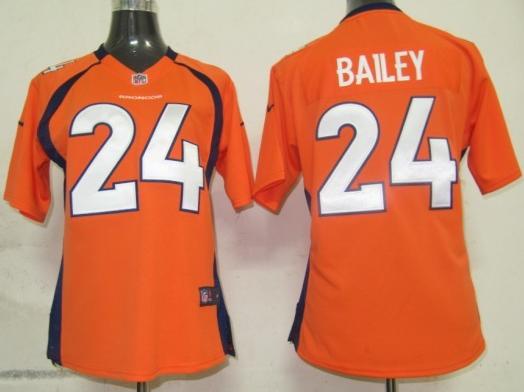 Cheap Women Nike Denver Broncos 24 Bailey Orange Nike NFL Jerseys