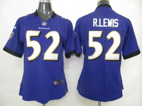 Cheap Women Nike Baltimore Ravens 52 R.lewis Purple Nike NFL Jerseys
