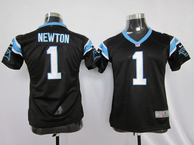 Cheap Women Nike Carolina Panthers #1 Cam Newton Black Nike NFL Jerseys