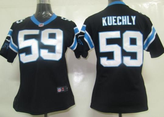Cheap Women Nike Carolina Panthers 59 Kuechly Black Nike NFL Jersey