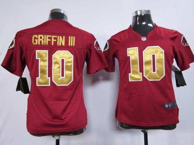 Cheap Women Nike Washington Redskins #10 Robert Griffin III Red 80th Nike NFL Jerseys