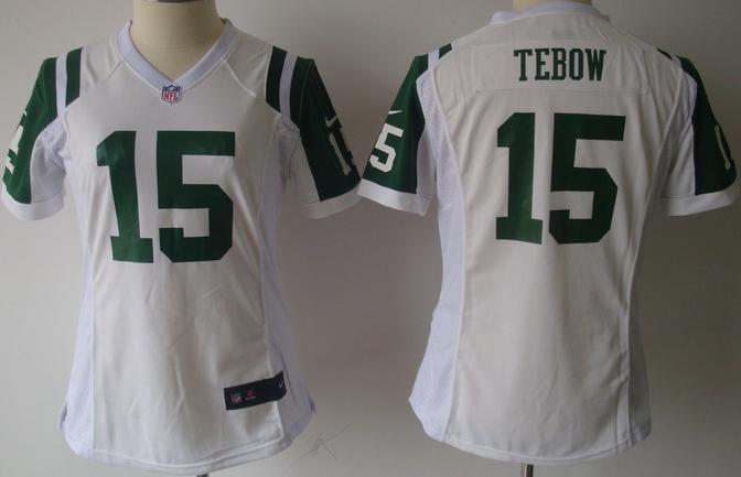 Cheap Women Nike New York Jets #15 Tebow White Nike NFL Jerseys