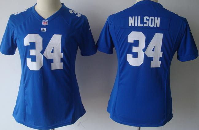 Cheap Women Nike New York Giants #34 David Wilson Blue Nike NFL Jerseys