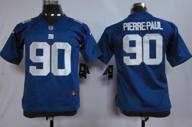Kids Nike New York Giants #90 Jason Pierre-Paul Blue Nike NFL Jerseys Cheap