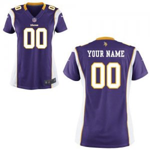 Cheap Women Nike Minnesota Vikings Customized Game Team Color Purple Nike NFL Jerseys