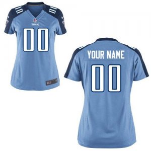 Cheap Women Nike Tennessee Titans Customized Game Team Color Blue Nike NFL Jerseys