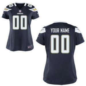 Cheap Women Nike San Diego Chargers Customized Game Team Color Navy Blue Nike NFL Jerseys