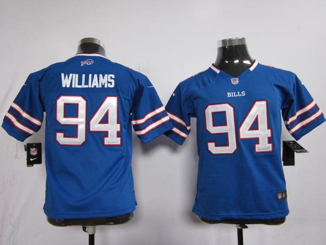 Kids Nike Buffalo Bills #94 Williams Blue Nike NFL Jerseys Cheap